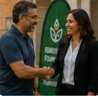 Community partners shaking hands